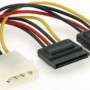 CABLU alimentare GEMBIRD, adaptor Molex la 2 x S-ATA, 15cm, 