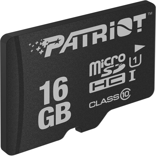 CARD MicroSD PATRIOT, 16 GB, MicroSDHC, clasa 10, standard UHS-I U1, 