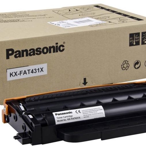 Toner Original Panasonic Black, KX-FAT431X, pentru KX-MB2230-HX|KX-MB2270-HX|KX-MB2545-HX|KX-MB2515-HX|KX-MB2575- HX, 6K, (timbru verde 1.2 lei) , 