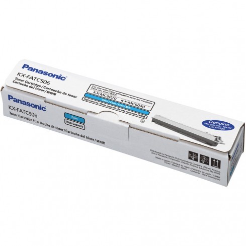 Toner Original Panasonic Cyan, KX-FATC506E, pentru KX-MC6020, 4K, (timbru verde 1.2 lei) , 