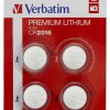 BATERIE VERBATIM, butoni (CR2016), 3V litiu, 4 buc., 