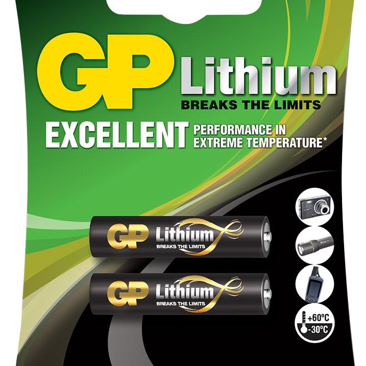 Baterie GP Batteries, Lithium AAA (FR03) 1.5V lithium, blister 2 buc. 