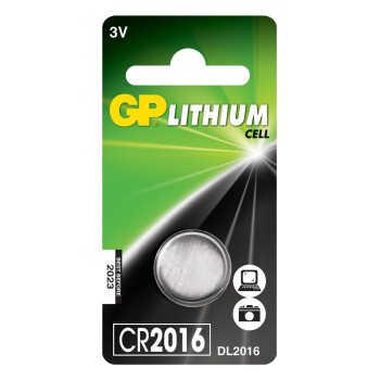 Baterie GP Batteries, butoni (CR2016) 3V lithium, blister 1 buc. 