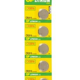 Baterie GP Batteries, butoni (CR2016) 3V lithium, blister 5 buc. 