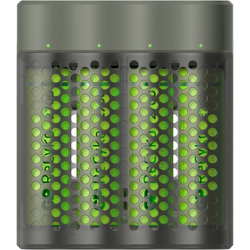 Incarcator GP Batteries, Recyko compatibil NiMH (AA/AAA), include 4 x 2700 mAh AA (R6), incarcare USB, 4 LED-uri indicare incarcare,  