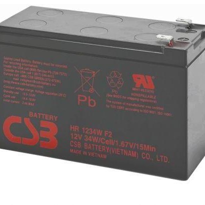 Baterie UPS CSB HR1234WF2, 12V 9Ah, 150.9 x 64.8 x 94.3 mm, Borne F2, Durata medie 3-5 ani, VRLA 