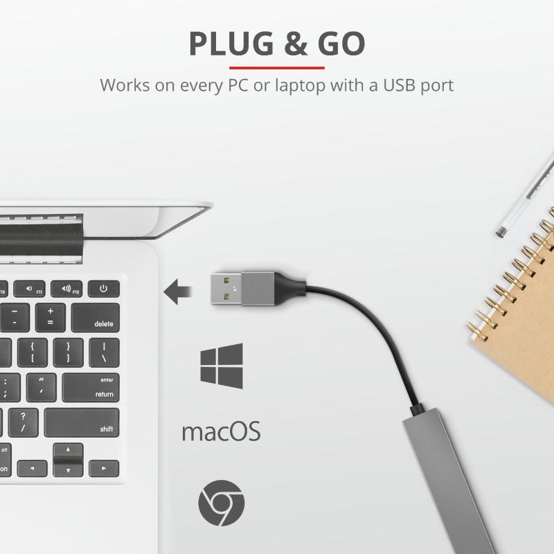 Trust Halyx Aluminium 4 Mini USB Hub 