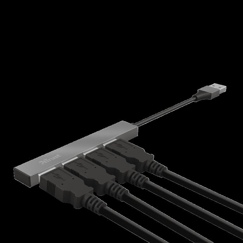 Trust Halyx Aluminium 4 Mini USB Hub 