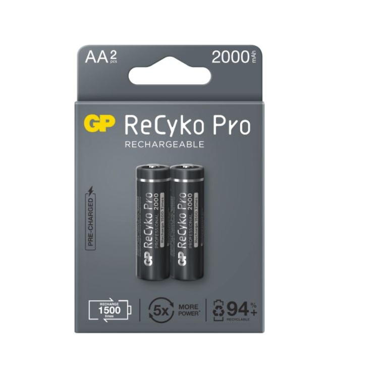 Acumulatori GP Batteries, ReCyko Pro 2100mAh AA (R6) 1.2V NiMH, paper box 2 buc. 