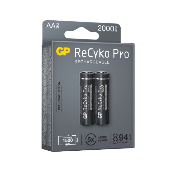 Acumulatori GP Batteries, ReCyko Pro 2100mAh AA (R6) 1.2V NiMH, paper box 2 buc. 