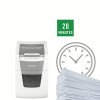 Distrugator automat documente Leitz IQ  Small Office , 100 coli, P5, micro-cut (tip particule), cos  34 litri, alb-gri, Leitz 