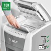 Distrugator automat documente Leitz IQ  Small Office , 100 coli, P5, micro-cut (tip particule), cos  34 litri, alb-gri, Leitz 