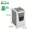 Distrugator automat documente Leitz IQ Office , 150 coli, P4, cross-cut (tip confeti), cos  44 litri, alb-gri, Leitz 