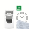Distrugator automat documente Leitz IQ Office , 150 coli, P4, cross-cut (tip confeti), cos  44 litri, alb-gri, Leitz 