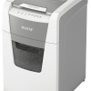 Distrugator automat documente Leitz IQ Office , 150 coli, P4, cross-cut (tip confeti), cos  44 litri, alb-gri, Leitz 