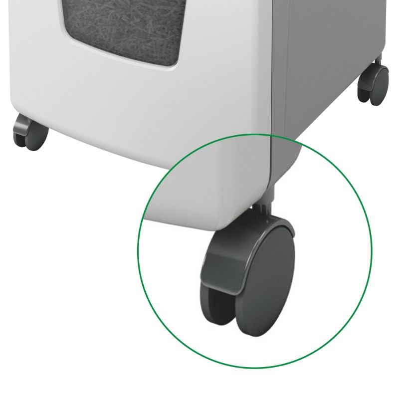 Distrugator automat documente Leitz IQ Office , 300 coli, P4, cross-cut (tip confeti), cos  60 litri, alb-gri, Leitz 