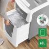 Distrugator automat documente Leitz IQ Office , 300 coli, P4, cross-cut (tip confeti), cos  60 litri, alb-gri, Leitz 