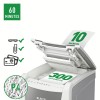 Distrugator automat documente Leitz IQ Office , 300 coli, P4, cross-cut (tip confeti), cos  60 litri, alb-gri, Leitz 