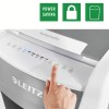 Distrugator automat documente Leitz IQ Office , 300 coli, P5, micro-cut (tip particule), cos  60 litri, alb-gri, Leitz 