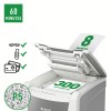 Distrugator automat documente Leitz IQ Office , 300 coli, P5, micro-cut (tip particule), cos  60 litri, alb-gri, Leitz 