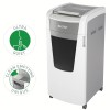 Distrugator automat documente Leitz IQ Office , 600 coli, P5, micro-cut (tip particule), cos 110 litri, alb-gri, Leitz 