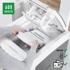 Distrugator automat documente Leitz IQ Office , 600 coli, P5, micro-cut (tip particule), cos 110 litri, alb-gri, Leitz 