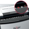 Distrugator automat documente Rexel OPTIMUM 130X , 130 coli, P4, cross-cut (tip confeti), cos  44 litri, negru-gri, 