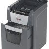 Distrugator automat documente Rexel OPTIMUM 130M , 130 coli, P5, micro-cut (tip particule), cos  44 litri, negru-gri, 