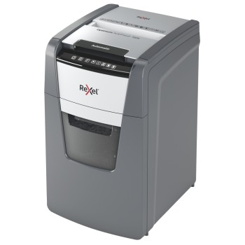 Distrugator automat documente Rexel OPTIMUM 150X , 150 coli, P4, cross-cut (tip confeti), cos  44 litri, negru-gri, 
