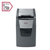 Distrugator automat documente Rexel OPTIMUM 150M , 150 coli, P5, micro-cut (tip particule), cos  44 litri, negru-gri, 