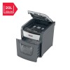 Distrugator automat documente Rexel OPTIMUM  50X ,  50 coli, P4, cross-cut (tip confeti), cos  20 litri, negru-gri, 