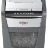 Distrugator automat documente Rexel OPTIMUM  50X ,  50 coli, P4, cross-cut (tip confeti), cos  20 litri, negru-gri, 