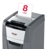Distrugator automat documente Rexel OPTIMUM  90X ,  90 coli, P4, cross-cut (tip confeti), cos  34 litri, negru-gri, 