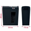 Distrugator manual documente Rexel SECURE   X8,   8 coli, P4, cross-cut (tip confeti), cos  14 litri, negru, 