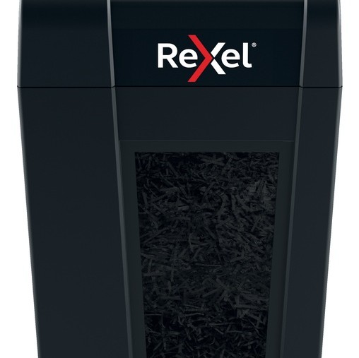 Distrugator manual documente Rexel SECURE   X8 Slim,   8 coli, P4, cross-cut (tip confeti), cos  14 litri, negru, 
