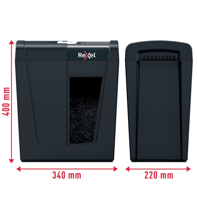 Distrugator manual documente Rexel SECURE  X10, 10 coli, P4, cross-cut (tip confeti), cos  18 litri, negru, 