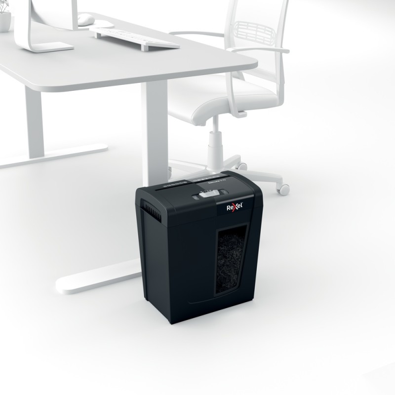 Distrugator manual documente Rexel SECURE  X10, 10 coli, P4, cross-cut (tip confeti), cos  18 litri, negru, 