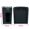 Distrugator manual documente Rexel SECURE  X10 Slim, 10 coli, P4, cross-cut (tip confeti), cos  18 litri, negru, 