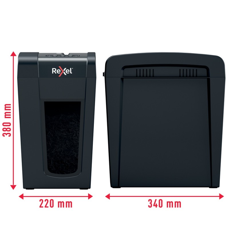 Distrugator manual documente Rexel SECURE  X10 Slim, 10 coli, P4, cross-cut (tip confeti), cos  18 litri, negru, 