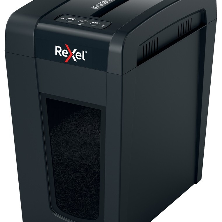 Distrugator manual documente Rexel SECURE  X10 Slim, 10 coli, P4, cross-cut (tip confeti), cos  18 litri, negru, 