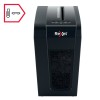 Distrugator manual documente Rexel SECURE  X10 Slim, 10 coli, P4, cross-cut (tip confeti), cos  18 litri, negru, 