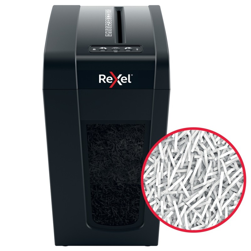 Distrugator manual documente Rexel SECURE  X10 Slim, 10 coli, P4, cross-cut (tip confeti), cos  18 litri, negru, 
