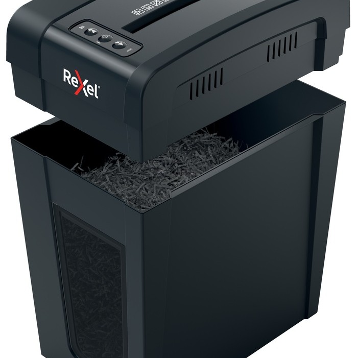 Distrugator manual documente Rexel SECURE  X10 Slim, 10 coli, P4, cross-cut (tip confeti), cos  18 litri, negru, 