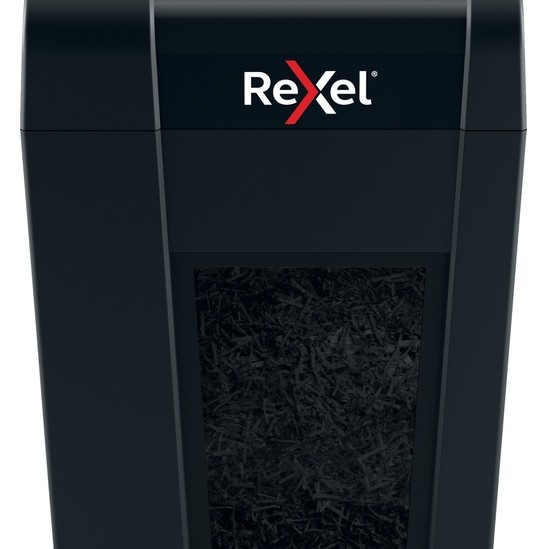 Distrugator manual documente Rexel SECURE  X10 Slim, 10 coli, P4, cross-cut (tip confeti), cos  18 litri, negru, 