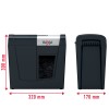 Distrugator manual documente Rexel SECURE MC3,  3 coli, P5, micro-cut (tip particule), cos  10 litri, negru-argintiu, 