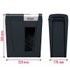 Distrugator manual documente Rexel SECURE MC4,  4 coli, P5, micro-cut (tip particule), cos  14 litri, negru-argintiu, 
