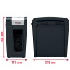 Distrugator manual documente Rexel SECURE MC4 Slim,  4 coli, P5, micro-cut (tip particule), cos  14 litri, negru-argintiu, 