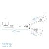CABLU alimentare LOGILINK 1.7m, intrare Schuko, iesire 2 x C13, 10A, testat VDE, black, 
