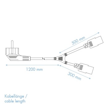 CABLU alimentare LOGILINK 1.7m, intrare Schuko, iesire 2 x C13, 10A, testat VDE, black, 