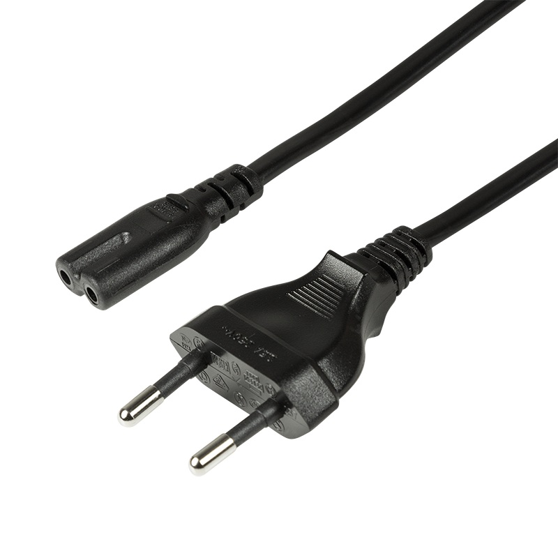 CABLU alimentare LOGILINK casetefon, 3m, intrare Euro plug, iesire C7, 10A, testat VDE, black, 